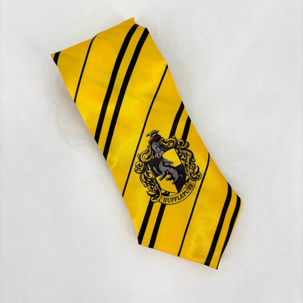 Harry Potter Yellow and Black Hufflepuff Uniform Necktie, One Size